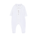 White Velour Hedgehog Footie