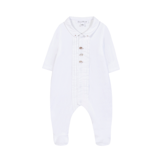 White Velour Hedgehog Footie