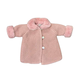 Pink Knit Fur Lined Jacket