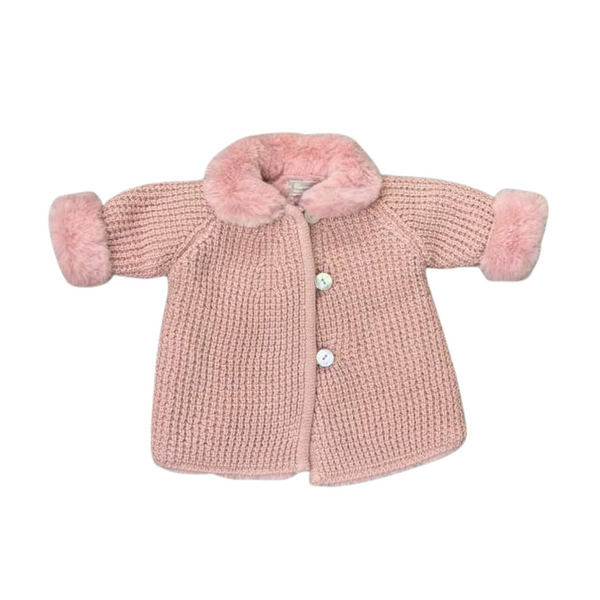 Pink Knit Fur Lined Jacket