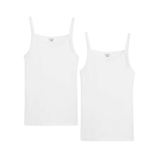 White 2 Pack Thin Straps Undershirts