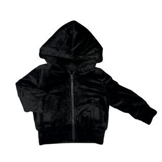 Black Classic Velour Hoodie