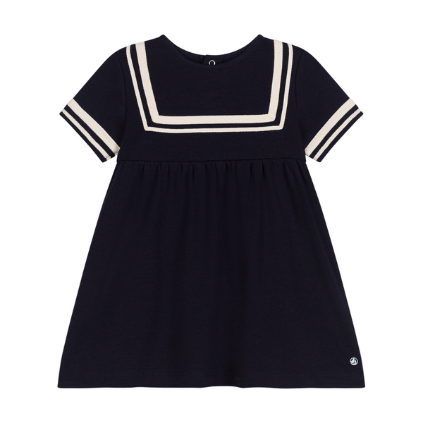 Navy Baby Short Sleeve Sailor Style Dress