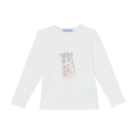 White Fashion Girl Graphic Long Sleeve Tee