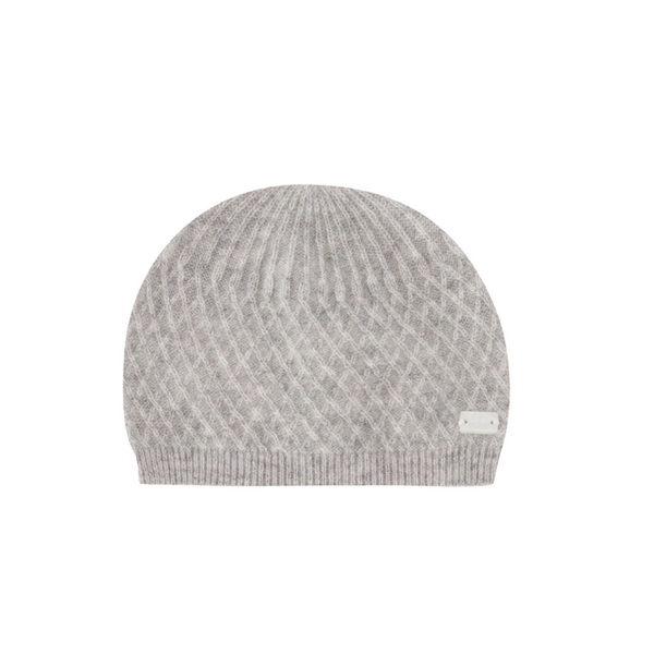Gray Diamond Knit Hat