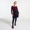 Navy Prudence Pleated Skirt