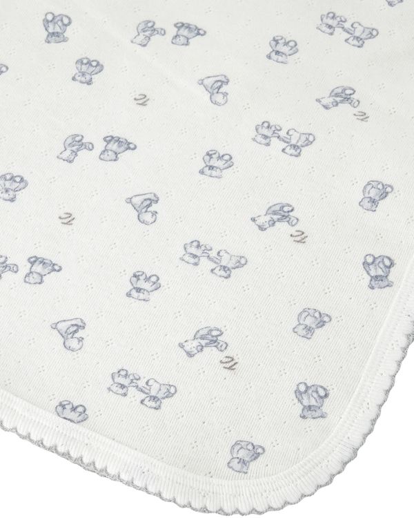 Teddy Bear Print Reversible Blanket