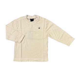 Cream Relaxed Fit Long Sleeve Tee