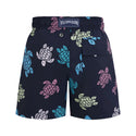 Navy with Multicolor Tortoise Swim Trunks
