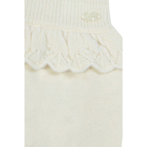Ivory Baby Ruffle Knit Pants