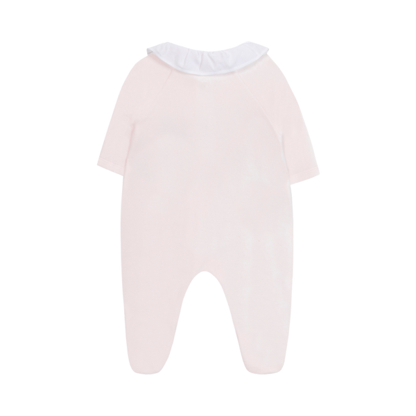 Pale Pink Embroidered A B C Footie