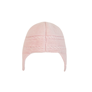 Pale Pink Cable Knit Hat