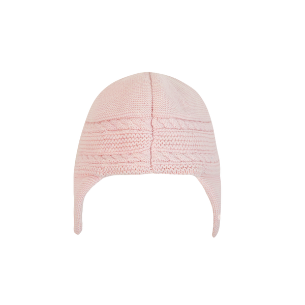 Pale Pink Cable Knit Hat