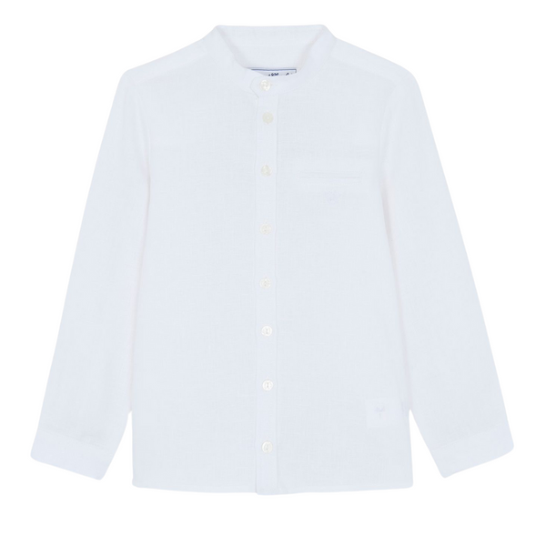 White Linen Button Down Shirt