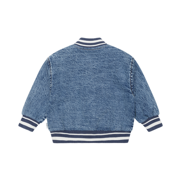 Blue Denim Hux Patch Bomber Jacket