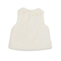 Ivory Baby Faux Fur Bow Vest