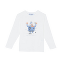 White Robo Long Sleeve Tee