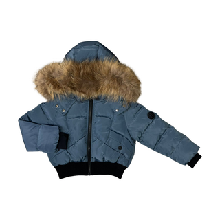 Blue Snap Pocket Bomber Jacket