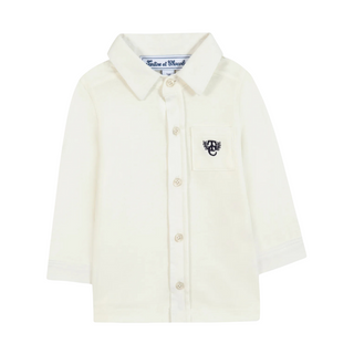 Ivory Jersey Button Down Shirt