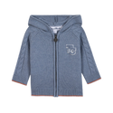 Blue Baby Knit Zip Up Hoodie