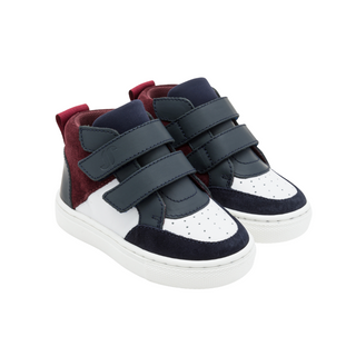 Navy and Red Barthelemy Sneakers