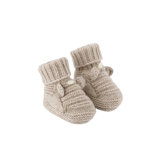 Oatmeal Marled Knit Booties