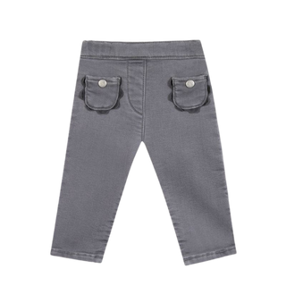 Gray Baby Scallop Pocket Jeans
