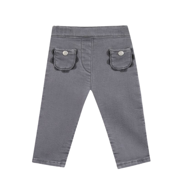 Gray Baby Scallop Pocket Jeans