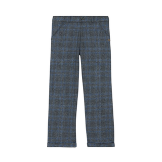 Gray and Blue Plaid Pants
