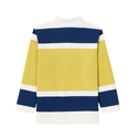 Yellow and White Lac Long Sleeve Polo