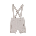 Oatmeal Marled Suspender Baby Pants