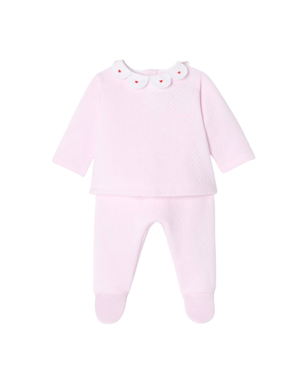Pink Baby Nostalgie Scallop Collar Ensemble