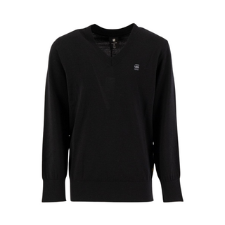 Black Basic Regular Fit V Neck Sweater