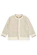 Beige with White FF Knit Cardigan