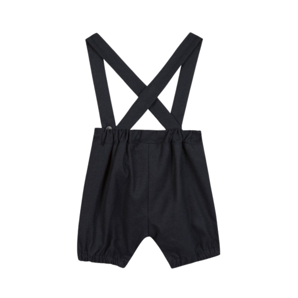 Navy Baby Suspender Pants