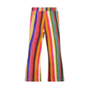 Multicolor Striped Flared Leggings