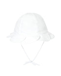 White Baby Scallop Bucket Hat