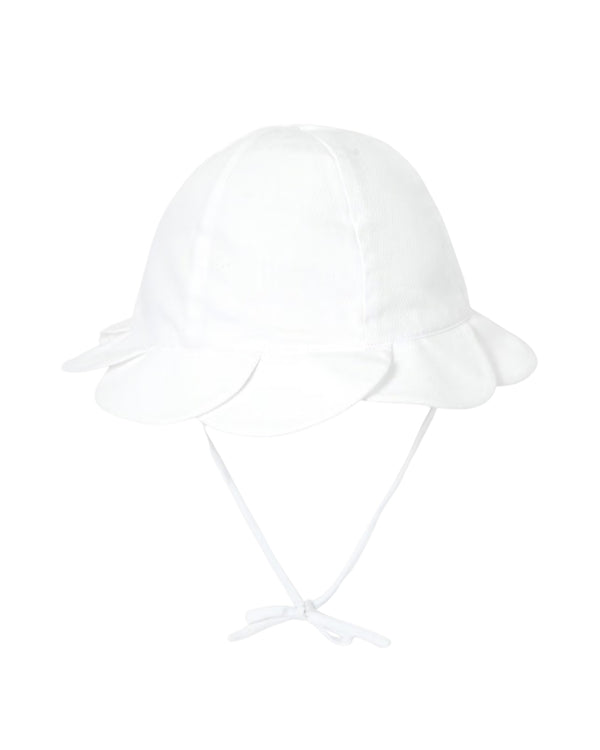 White Baby Scallop Bucket Hat
