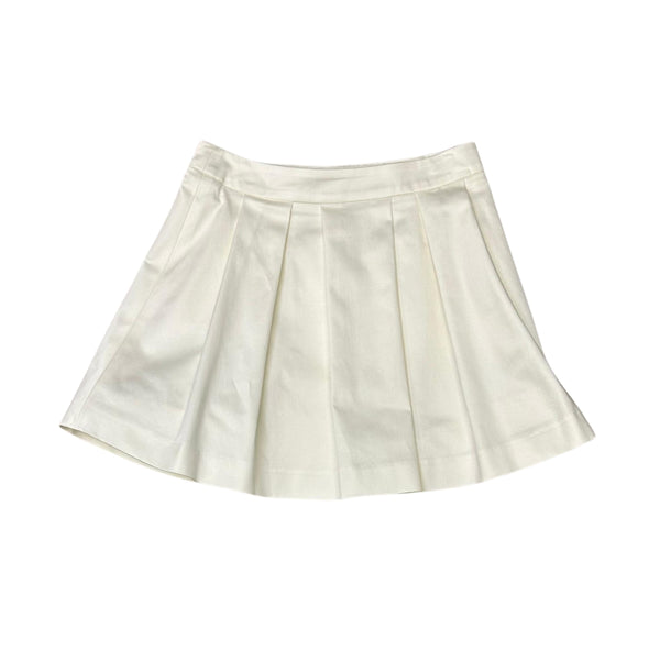 Cream Pleated Skirt