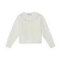 White Rhinestone Embellished Sweater