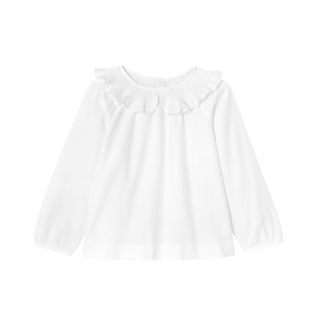White Melanie Frill Collar Blouse