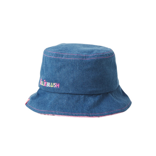 Denim Blue Infant Reversible Bucket Hat