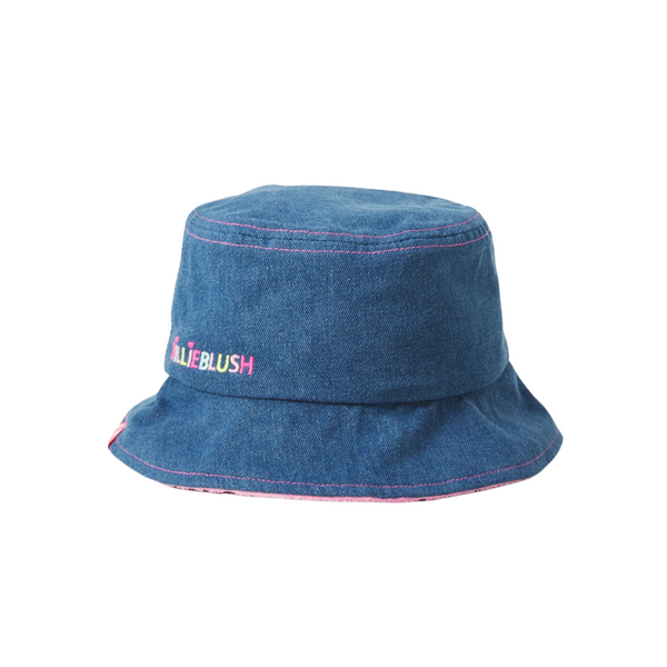 Denim Blue Infant Reversible Bucket Hat