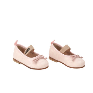 Pink Baby FF Bow Ballerina Flats