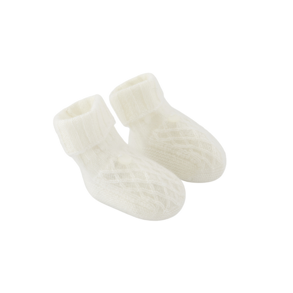 Ivory Knit Booties