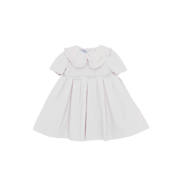 Cream Baby Logo Embroidered Dress