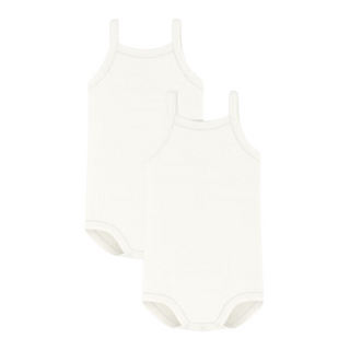 White Baby 2 Pack Thin Strap Bodysuits