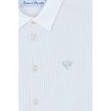 Light Gray Striped Collared Shirt