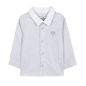 Light Gray Striped Baby Collared Shirt