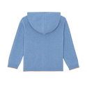 Blue Knit Zip Up Hoodie